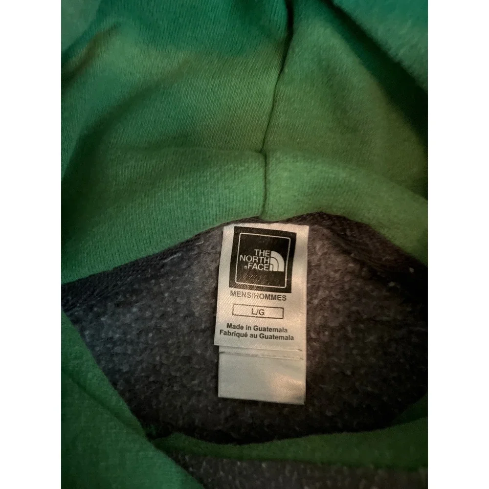 The North Face Mens Hoodie Large Gray Camo Logo Graphic Pullover Sweatshirt